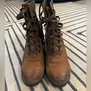 Sorel Joan of Arctic tobacco wedge size 9